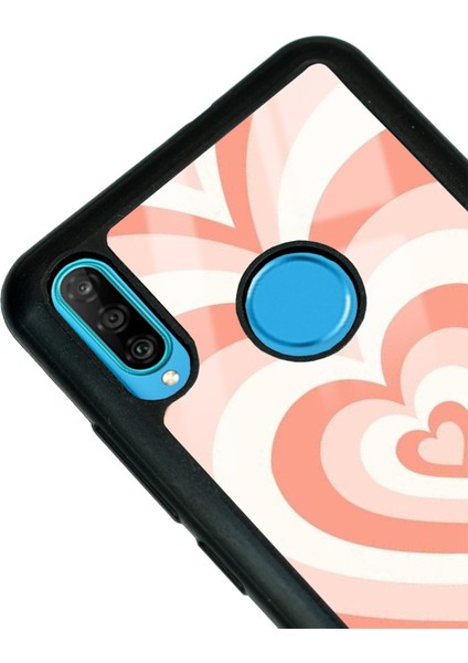 Huawei P30 Lite Orange Heart Tasarımlı Glossy Telefon Kılıfı modelleri