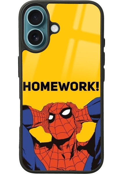 iPhone 16 Homework Tasarımlı Glossy Telefon Kılıfı