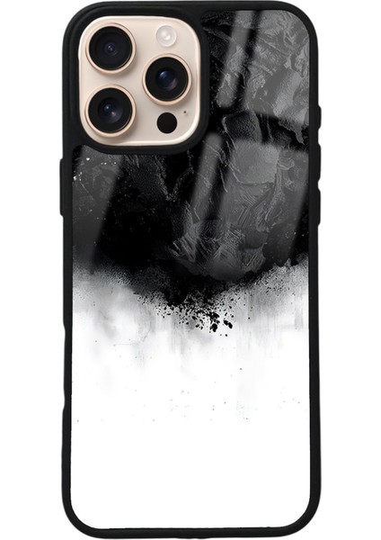 iPhone 16 Pro Max Siyah Duman Tasarımlı Glossy Telefon Kılıfı