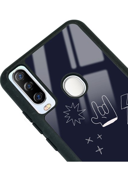General Mobile 20 Pro Doodle Punk Tasarımlı Glossy Telefon Kılıfı