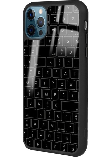 iPhone 11 Pro Max Keyboard Tasarımlı Glossy Telefon Kılıfı