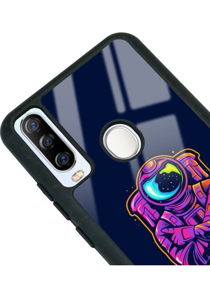 General Mobile Gm 20 Pro Neon Astronot Tasarımlı Glossy Telefon Kılıfı