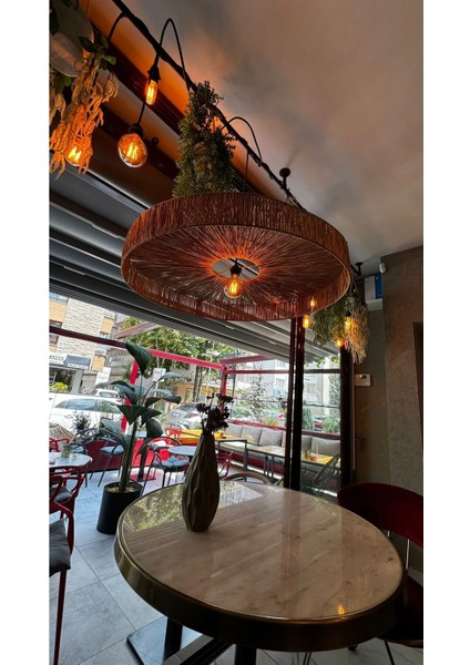 Hasır Avize Bohem Avize Jüt Avize Oda Mutfak Salon Avize Kafe Restoran Avize