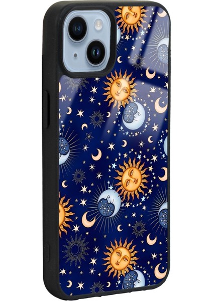 iPhone 14 Ay Güneş Pijama Tasarımlı Lansman Glossy Telefon Kılıfı