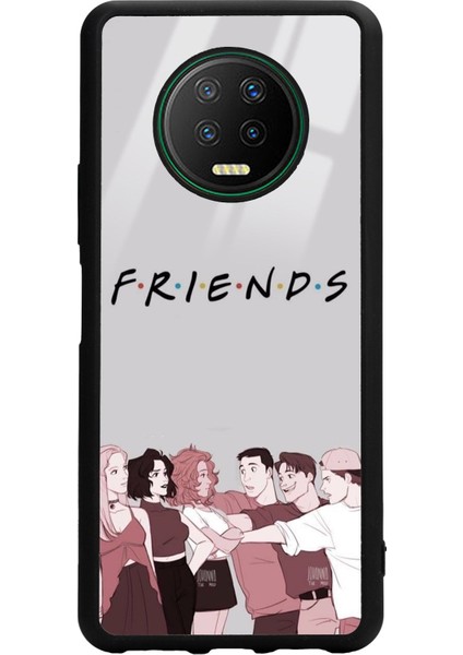 Infinix Note 7 Doodle Friends Tasarımlı Glossy Telefon Kılıfı