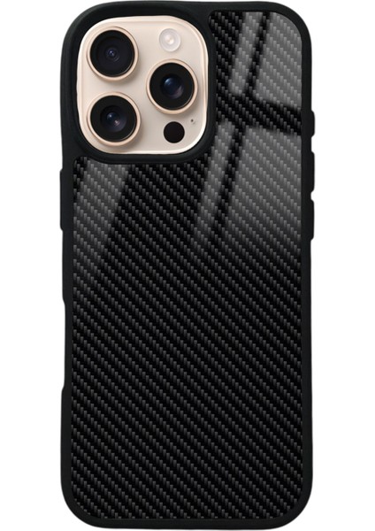 iPhone 16 Pro Carbon Tasarımlı Glossy Telefon Kılıfı
