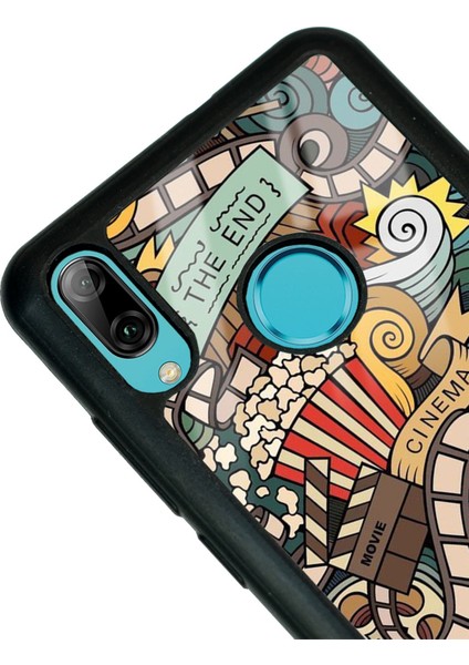 Huawei Y6 (2019) Retro Cinema Tasarımlı Glossy Telefon Kılıfı modelleri