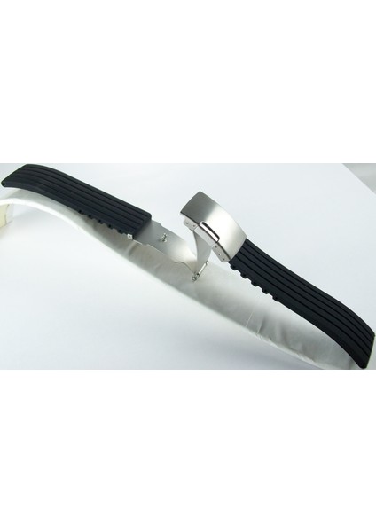 Siyah Klipsli Kauçuk Silikon Saat Kordonu 24MM Akıllı Pim Hediyeli Spor Saat Kayışı modelleri