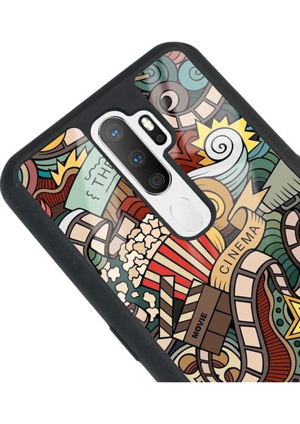 Oppo A5 (2020) Retro Cinema Tasarımlı Glossy Telefon Kılıfı modelleri