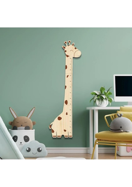 Zürafa Boy Cetveli Çocuk Odası Ahşap Duvar Dekoru Boy Ölçer fiyatları