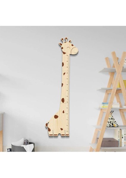 Zürafa Boy Cetveli Çocuk Odası Ahşap Duvar Dekoru Boy Ölçer fırsatları