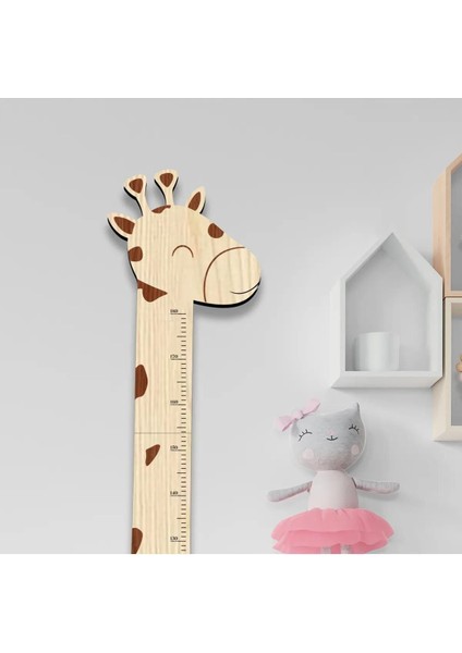 Zürafa Boy Cetveli Çocuk Odası Ahşap Duvar Dekoru Boy Ölçer indirimleri