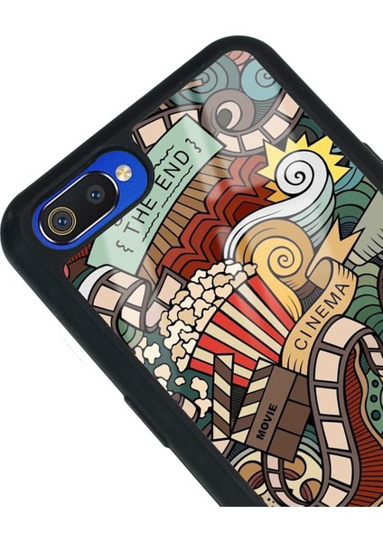 Oppo Real Me C2 Retro Cinema Tasarımlı Glossy Telefon Kılıfı modelleri