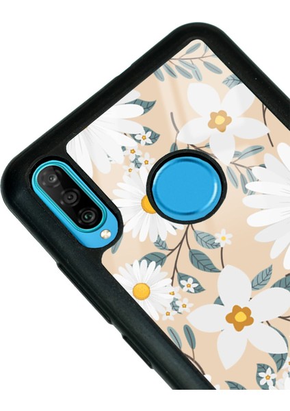 Huawei P30 Lite Büyük Papatya Tasarımlı Glossy Telefon Kılıfı modelleri