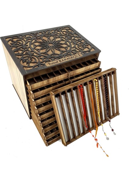 Edessa Çekmeceli Tesbih Kutusu 10 Katlı Tespih Kutusu fırsatları