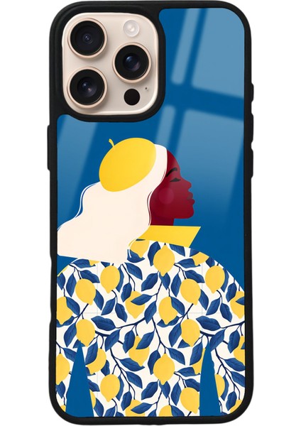 iPhone 16 Pro Max Lemon Woman Tasarımlı Glossy Telefon Kılıfı