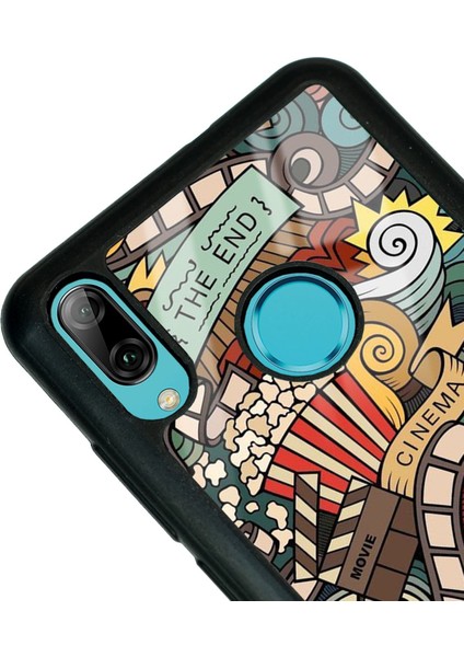 Huawei P20 Lite Retro Cinema Tasarımlı Glossy Telefon Kılıfı modelleri