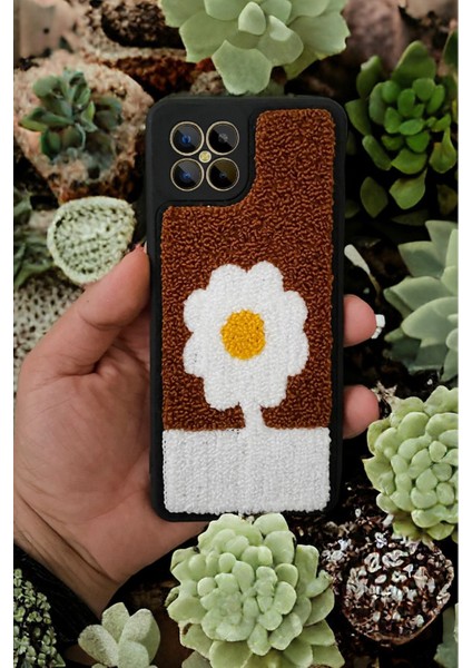 Omix X600 Brown Flower Tasarımlı Punch Telefon Kılıfı