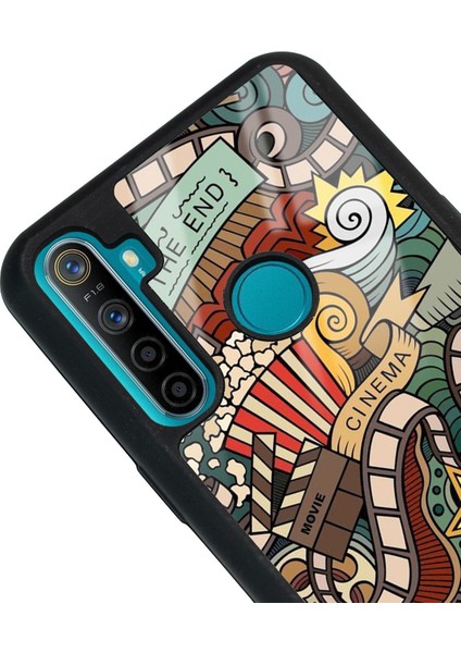 Oppo Real Me 5i Retro Cinema Tasarımlı Glossy Telefon Kılıfı modelleri