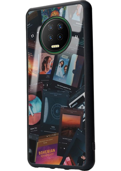 Infinix Note 7 Music Retro Tasarımlı Glossy Telefon Kılıfı