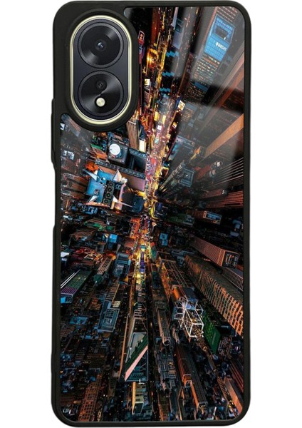 Oppo A38 Kuş Bakışı Tasarımlı Glossy Telefon Kılıfı