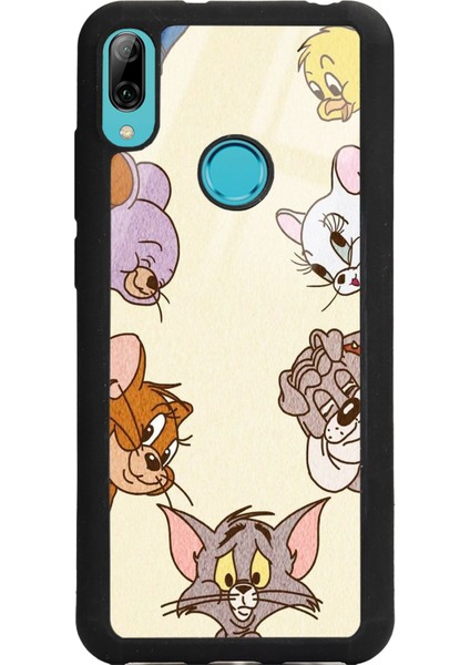Huawei Y6 (2019) Tom And Jerry Tasarımlı Glossy Telefon Kılıfı