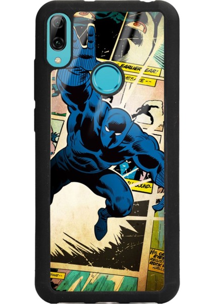 Huawei Y6 (2019) Black Panther Kara Panter Tasarımlı Glossy Telefon Kılıfı