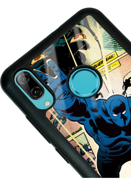 Huawei Y6 (2019) Black Panther Kara Panter Tasarımlı Glossy Telefon Kılıfı modelleri