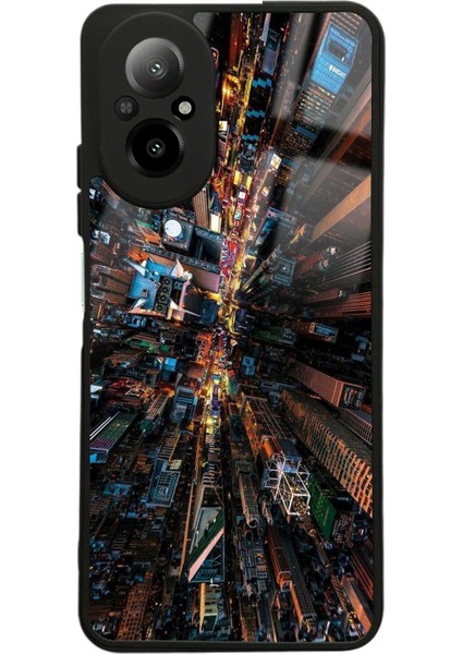 Oppo Realme 12 Lite Kuş Bakışı Tasarımlı Glossy Telefon Kılıfı