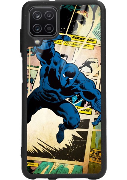 Samsung A12 Black Panther Kara Panter Tasarımlı Glossy Telefon Kılıfı