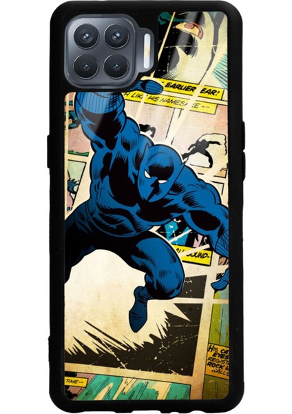 Oppo Reno 4 Lite Black Panther Kara Panter Tasarımlı Glossy Telefon Kılıfı