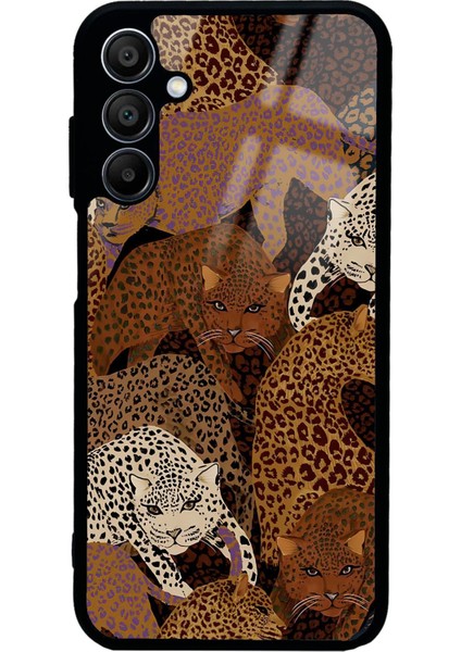 Samsung A15 Leoparlar Tasarımlı Glossy Telefon Kılıfı