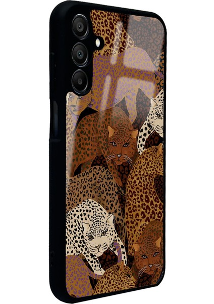 Samsung A15 Leoparlar Tasarımlı Glossy Telefon Kılıfı