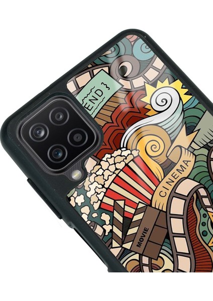 Samsung A12 Retro Cinema Tasarımlı Glossy Telefon Kılıfı modelleri