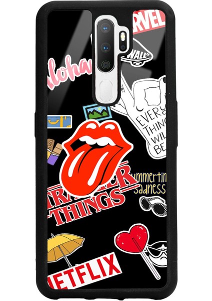 Oppo A5 (2020) Sticker Tasarımlı Glossy Telefon Kılıfı