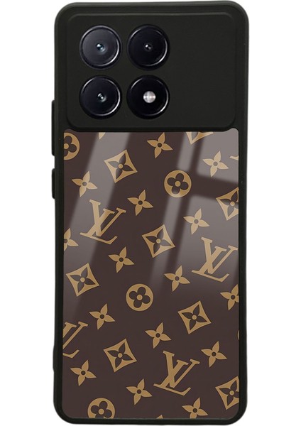 Xiaomi Poco X6 Pro Kahverengi Lv Tasarımlı Glossy Telefon Kılıfı
