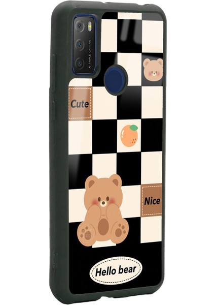 Tcl 20E Hello Bear Tasarımlı Glossy Telefon Kılıfı