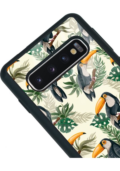 Samsung S10 Tukan Kuşu Tasarımlı Glossy Telefon Kılıfı