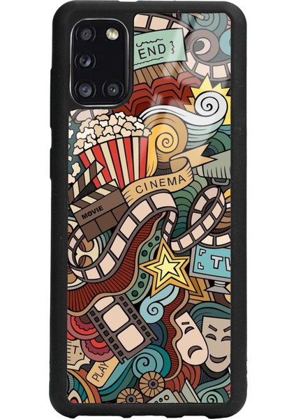 Samsung A31 Retro Cinema Tasarımlı Glossy Telefon Kılıfı