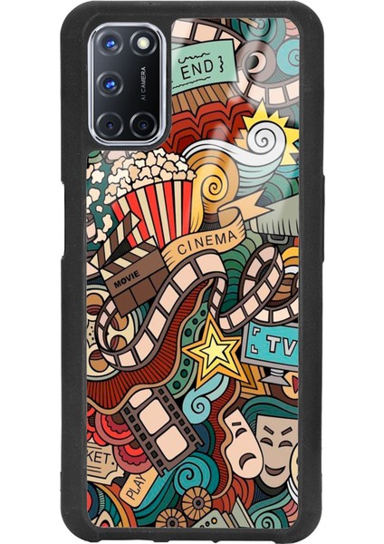 Oppo A72 Retro Cinema Tasarımlı Glossy Telefon Kılıfı