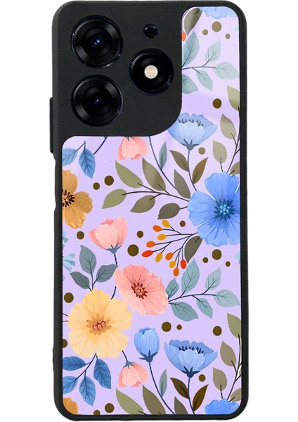 Tecno Spark 10 Pro Çiçek Bahçesi Tasarımlı Glossy Telefon Kılıfı