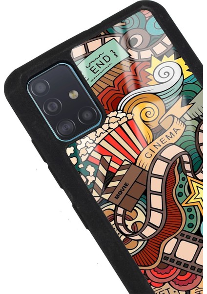 Samsung A51 Retro Cinema Tasarımlı Glossy Telefon Kılıfı modelleri