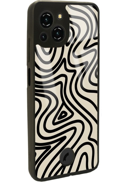 Reeder S23 Pro Max Bej Geometrik Tasarımlı Glossy Telefon Kılıfı fiyatları