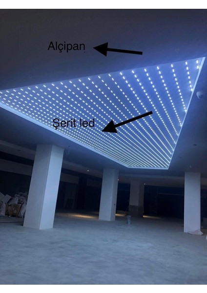 Beyaz Transparan Gergi Tavan 100 x 100 fiyatları