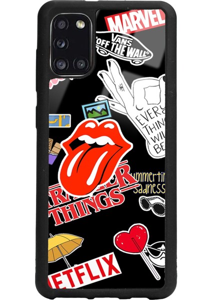 Samsung A31 Sticker Tasarımlı Glossy Telefon Kılıfı