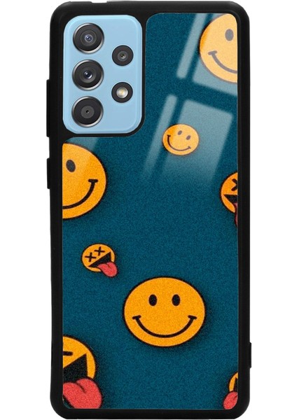 Samsung A52 Retro Emoji Tasarımlı Glossy Telefon Kılıfı