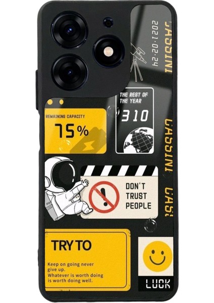 Tecno Spark 10 Pro Try To Tasarımlı Glossy Telefon Kılıfı