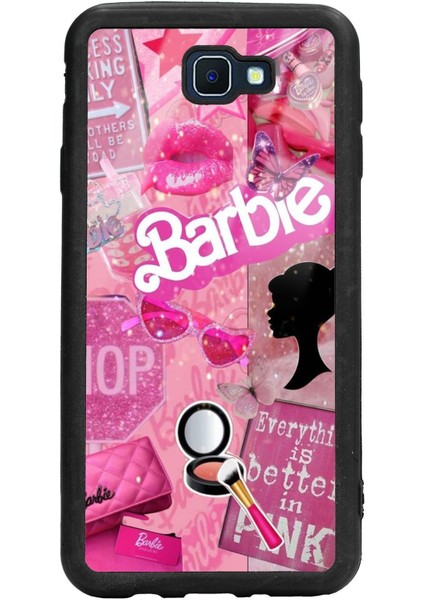 Samsung J7 Prime Barbie Makeup Tasarımlı Glossy Telefon Kılıfı