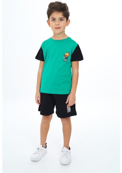 Erkek Çocuk Baskılı Şortlu Takım