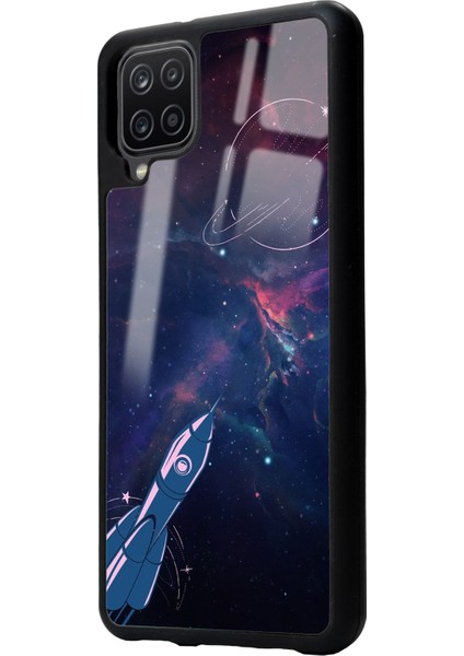 Samsung A12 Space Rocket Tasarımlı Glossy Telefon Kılıfı fiyatları